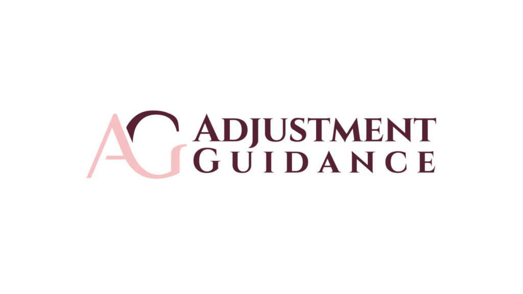 Adjustment guidance logo pink and fuchsia