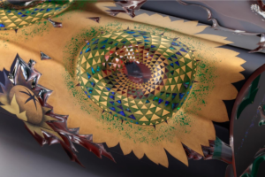 Misora art picture with green and yellow