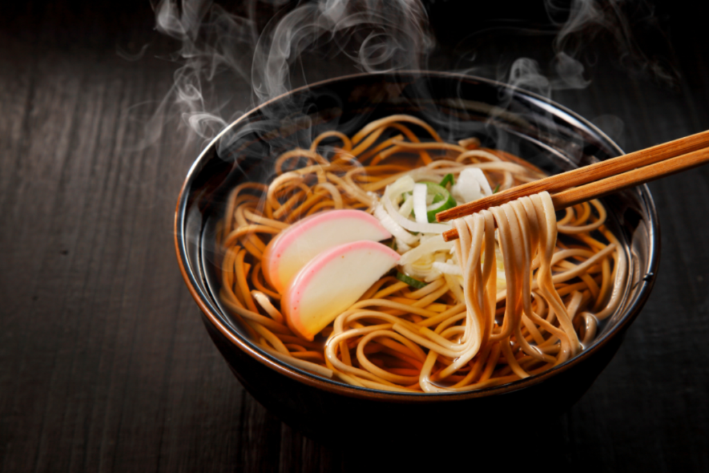 Japanese New Year's traditional food of Soba noodles
