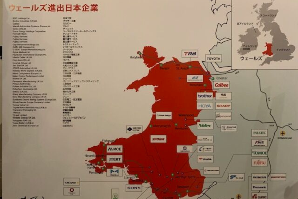 About 70 Japanese firms operate in Wales.
