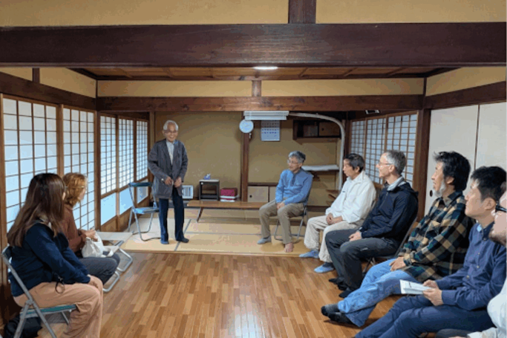 Takora-san telling us the history of Irokawa