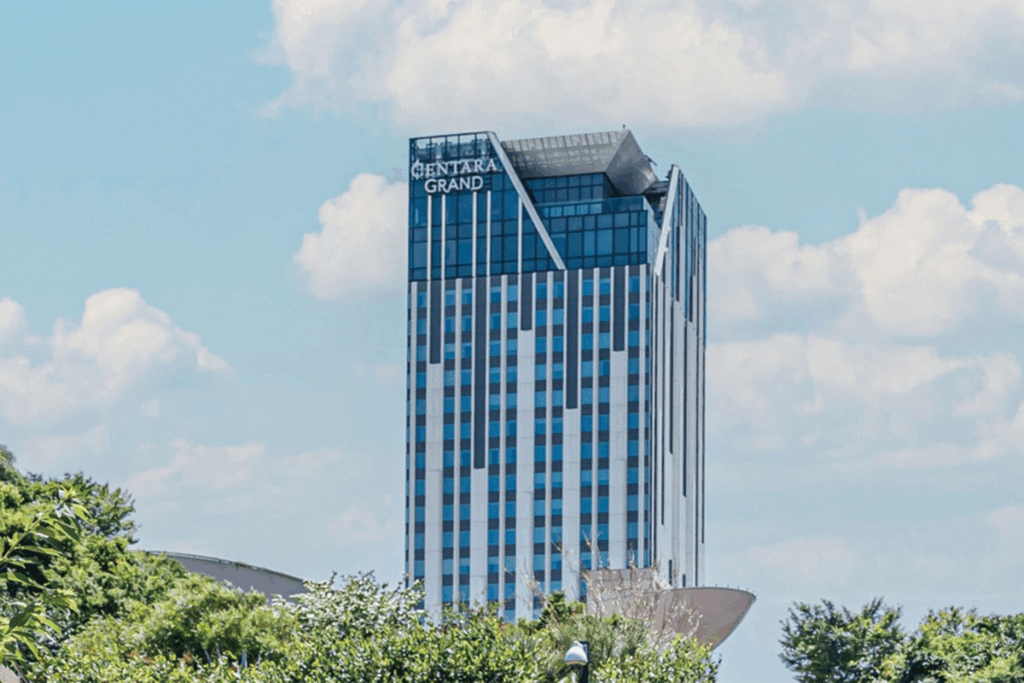 Centara Grand Hotel Osaka rises above the vibrant streets of Namba, blending Thai hospitality with modern Japanese design