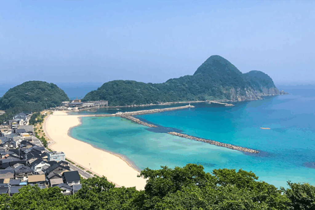 One of the beautiful beaches located by Toyooka