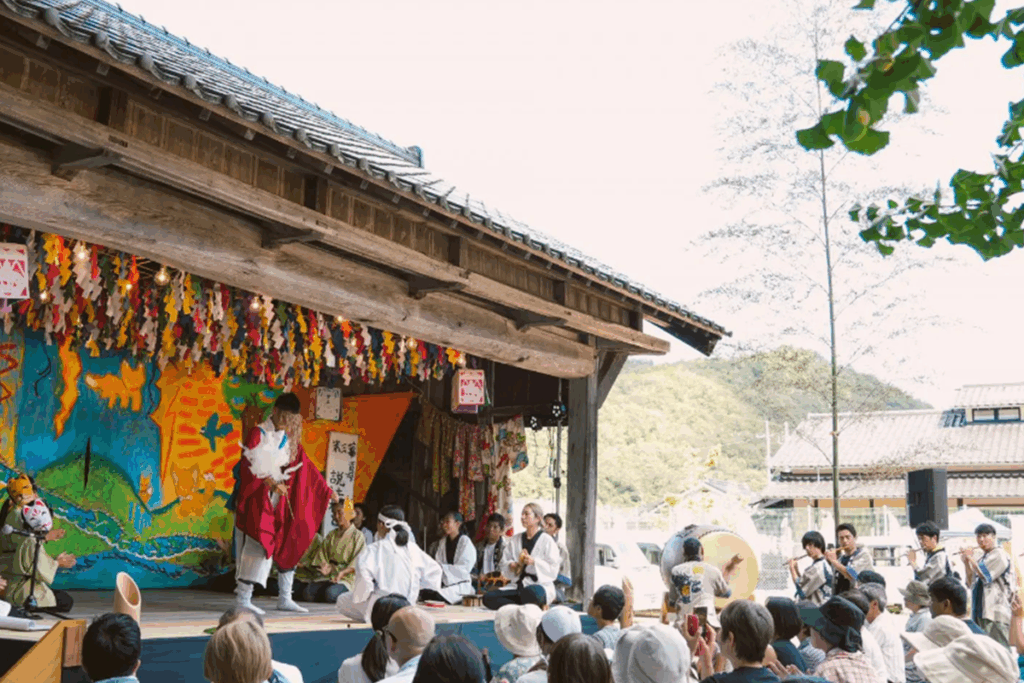 A traditional folklore performance carried down through generations in Tanto Farming Village 