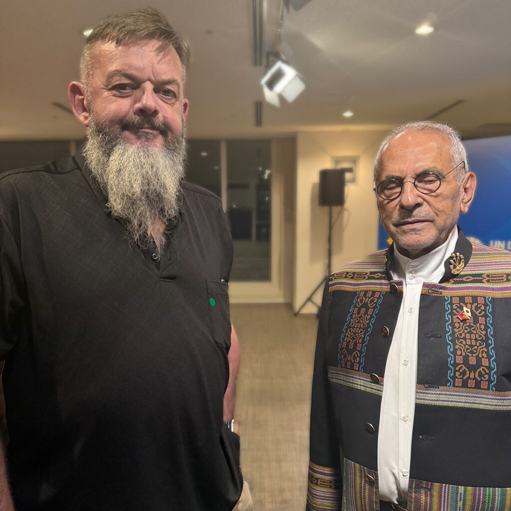 Publisher Simon Farrell with East Timor President Dr. José Ramos-Horta