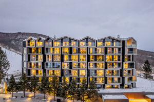 MUWA Niseko unique architectural design, and prime location near the slopes of Niseko