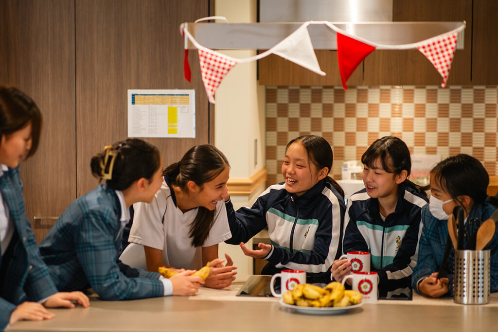 Rugby School Tokyo students interact