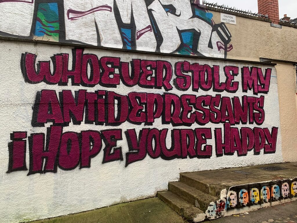 Bristol street art humour, 2023