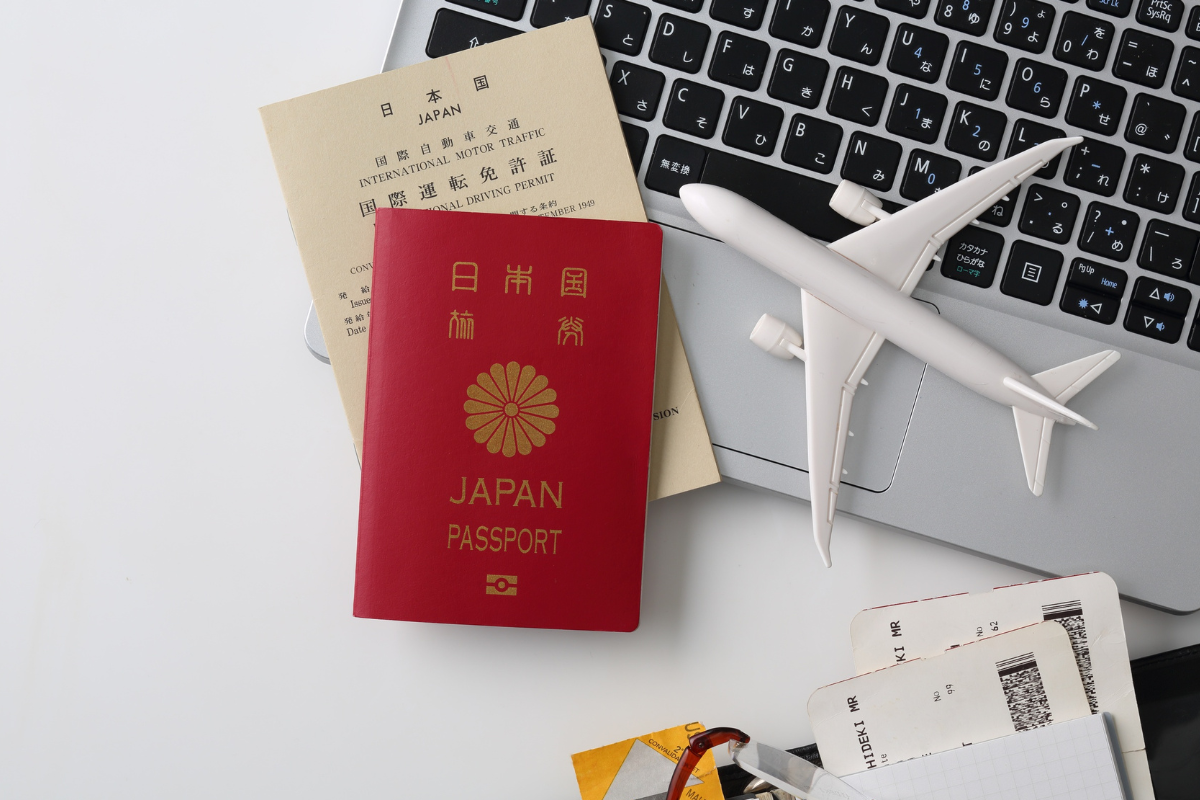 Japanese passport and travel documents symbolizing Japan’s ranking among top relocation destinations worldwide.