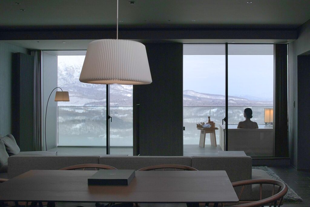 Scenes of Muwa Niseko’s luxury accommodations, ski facilities, dining experiences and exclusive owner amenities in Grand Hirafu.