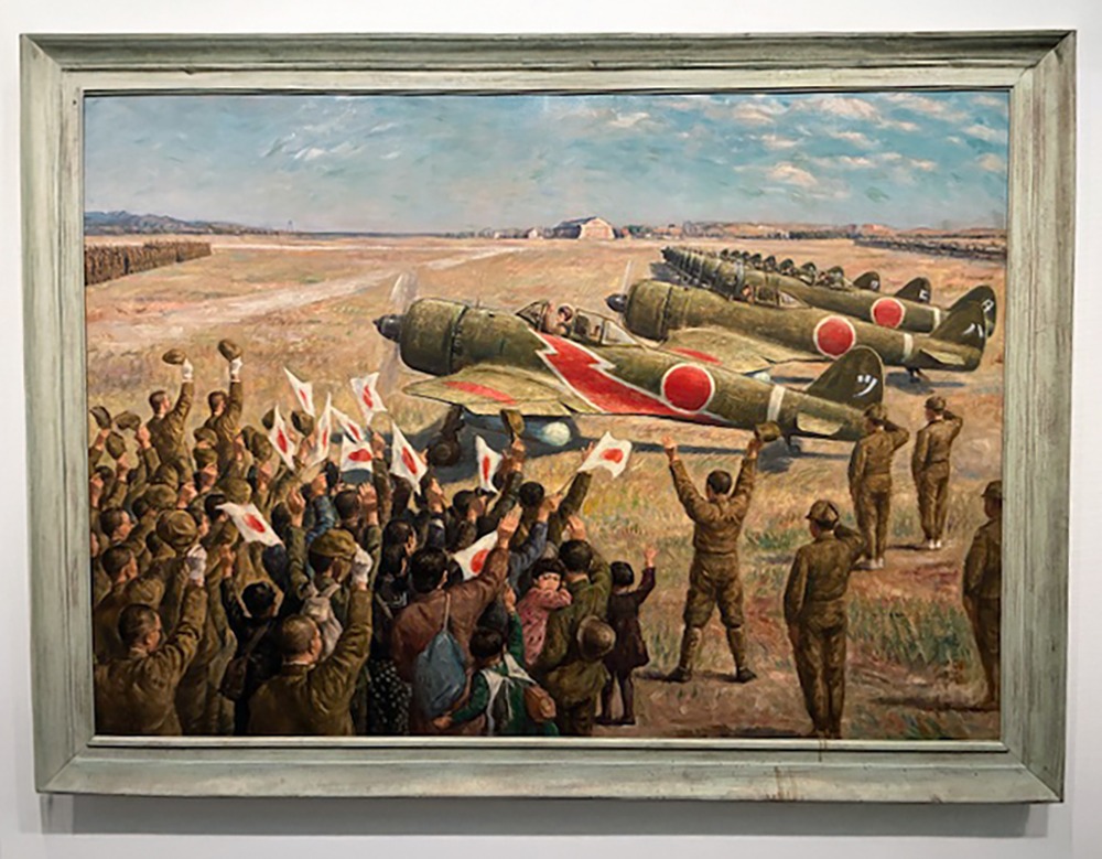 Japanese wartime art celebrating pilots