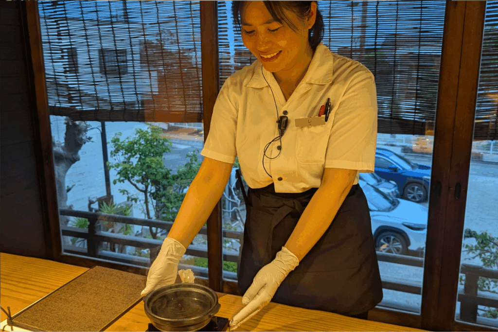 Scenes highlighting the peaceful atmosphere, traditional design and comfortable, guest-focused experience at Kakujoro Ryokan in Aichi Prefecture.