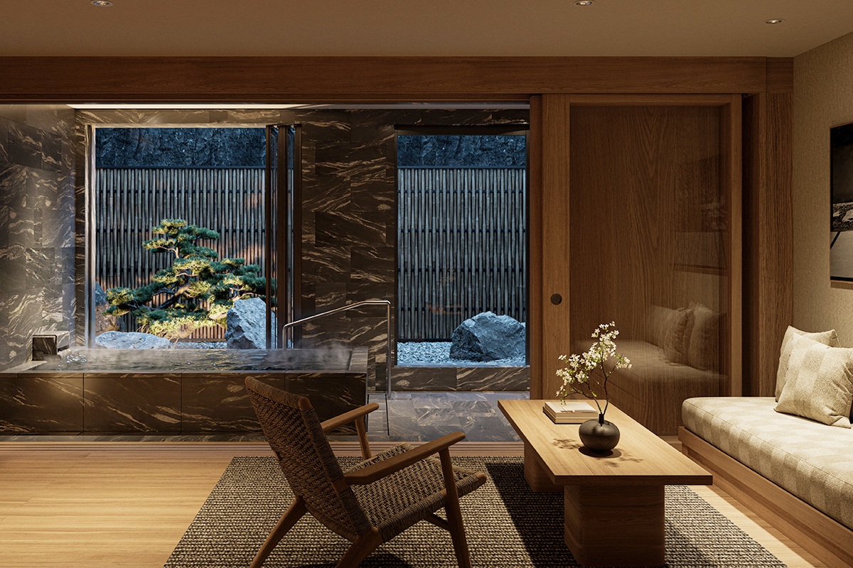 Capella Kyoto FT Hotel Luxurious Onsen Room