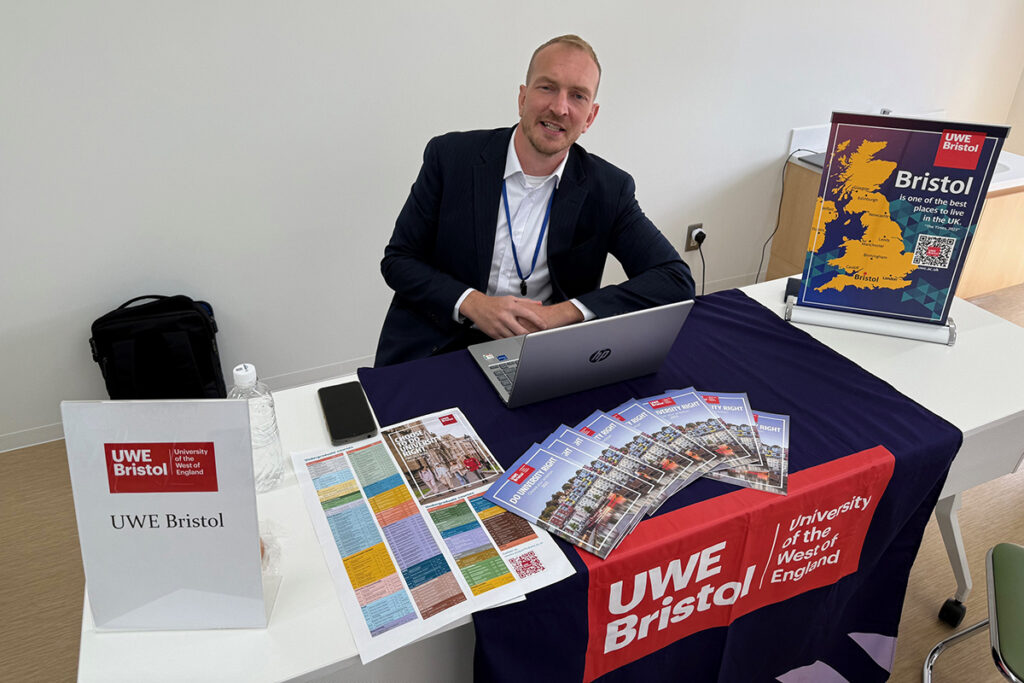 UWE booth at Malvern College Tokyo's British University Fair
