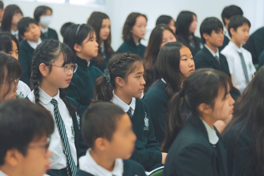 Students attending University Fair in Tokyo at Malvern College Tokyo