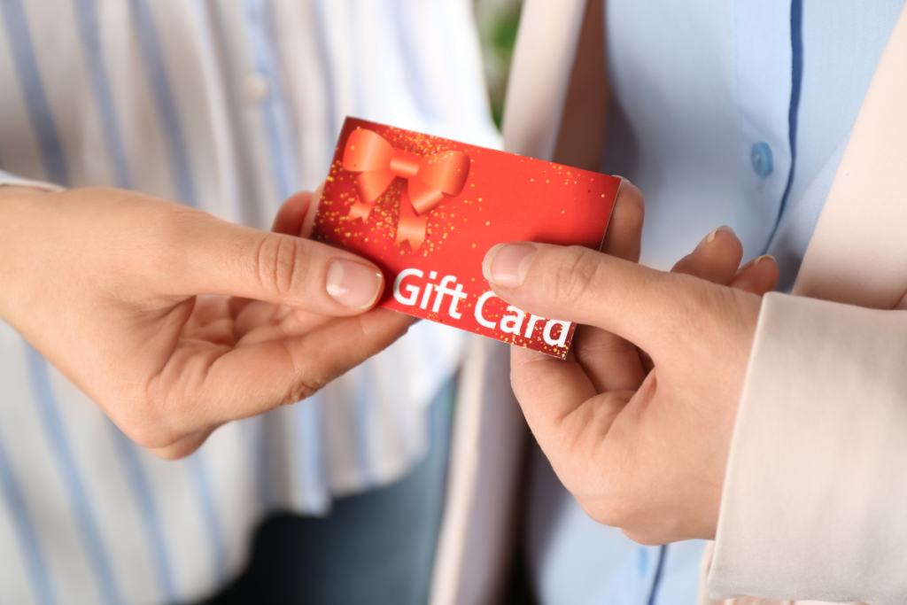 Gift cards as a Christmas gift