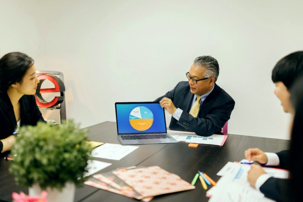 Japanese SME in a finance meeting