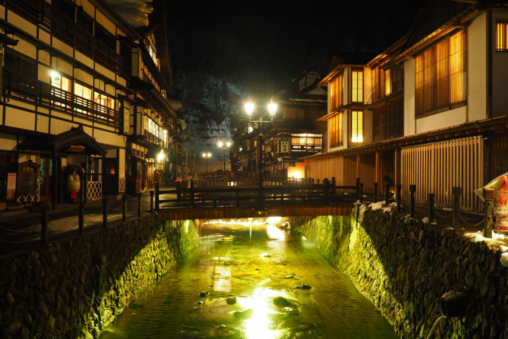 Notoya Ryokan in Ginzan Onsen: A Lantern-Lit Winter Dream