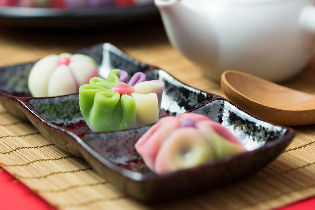 Japanese wagashi sweets