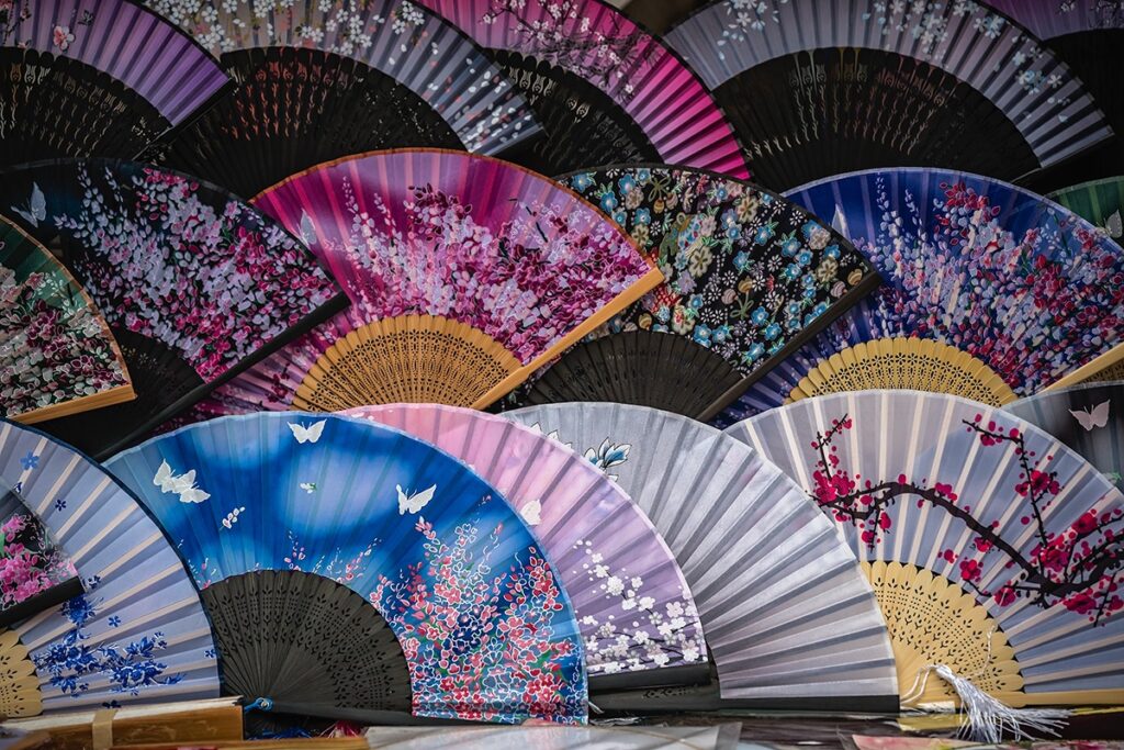 Japanese uchiwa and sensu fans