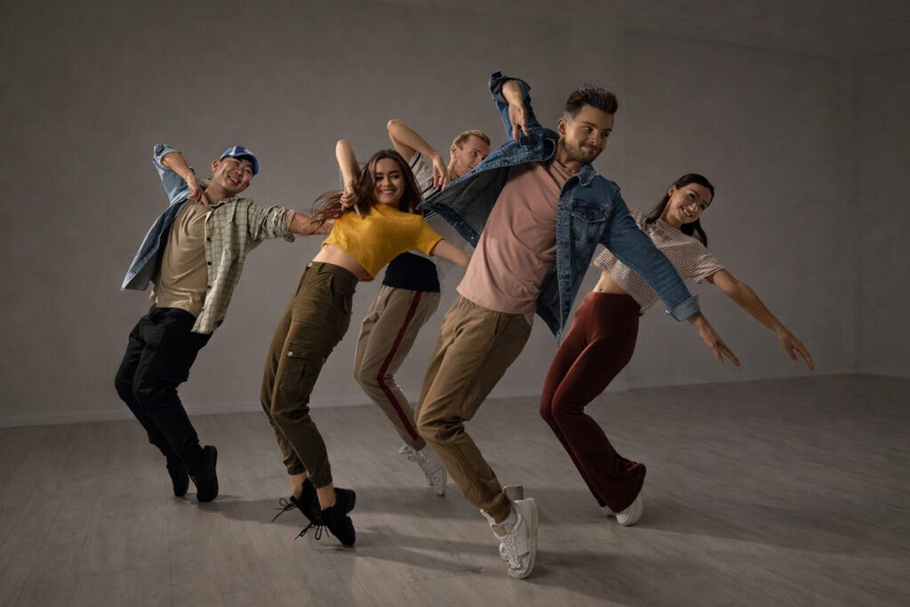 Dancers in dance class in Tokyo