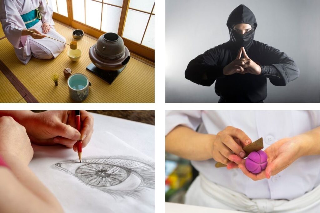 Matcha tea ceremony workshop at a cafe in Asakusa Tokyo.