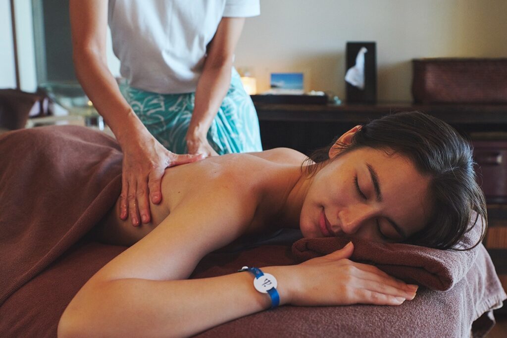 woman getting a massage