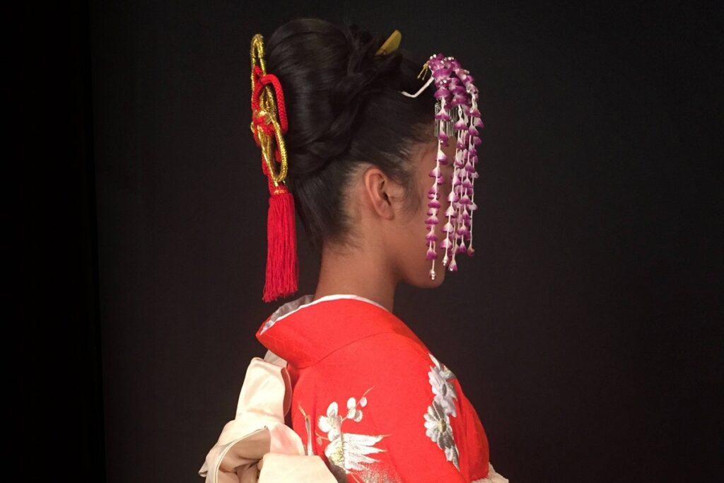 tsumami kanzashi traditional silk hair ornaments