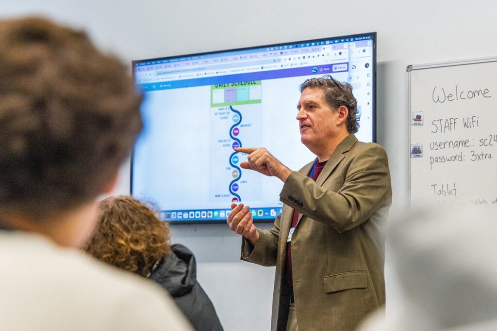 Professor giving a lesson