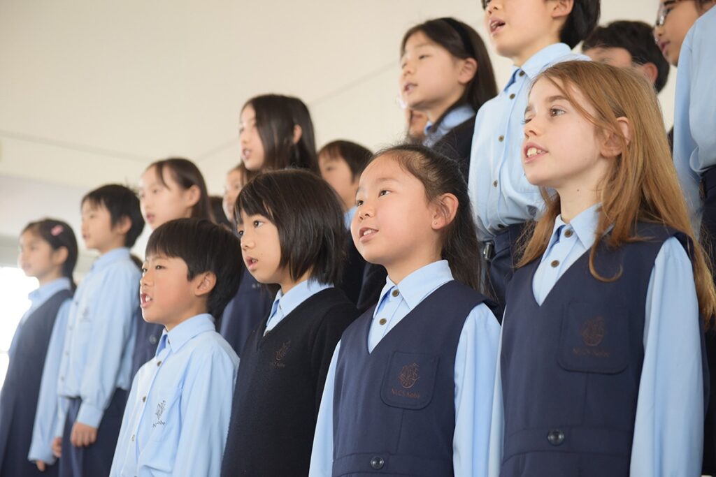 NLCS Kobe students in a choir