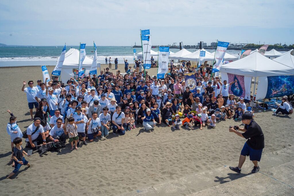 Group photo of SEGO Initiative April 2026 beach cleanup event