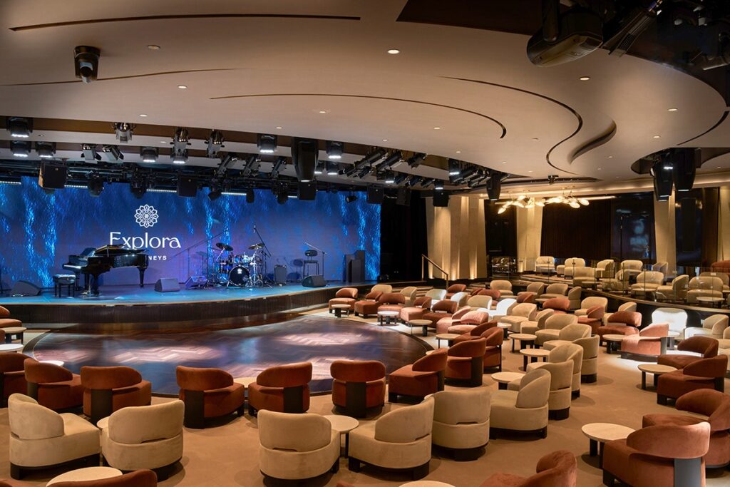 live entertainment venue aboard the luxury cruise ship