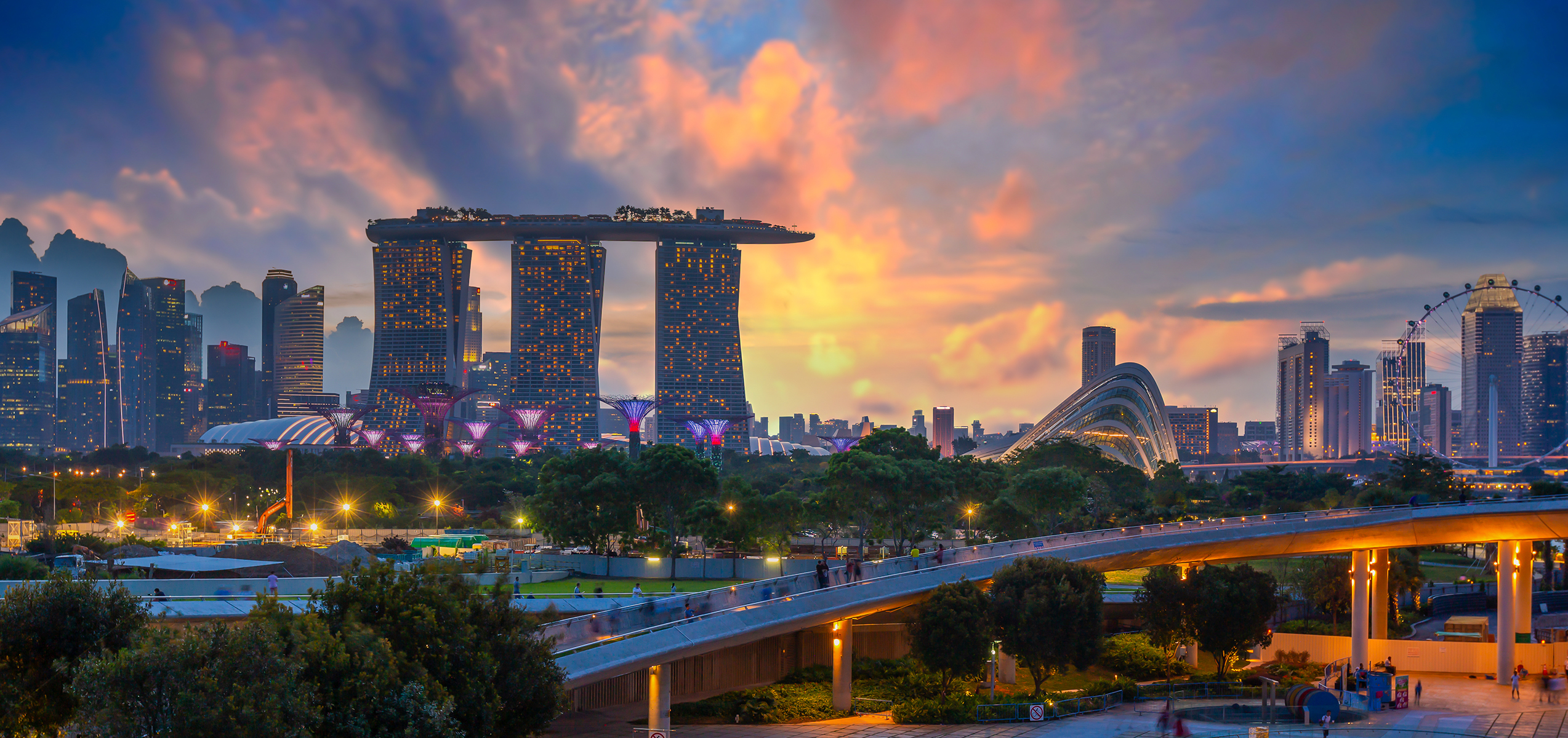 Aerial view Singapore city skyline, Most beautiful Sigapore skys