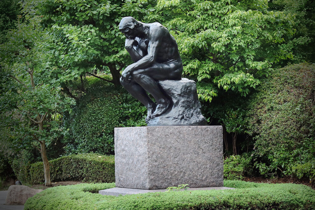 Rodin's 'The Thinker' sculpture in Ueno, Tokyo