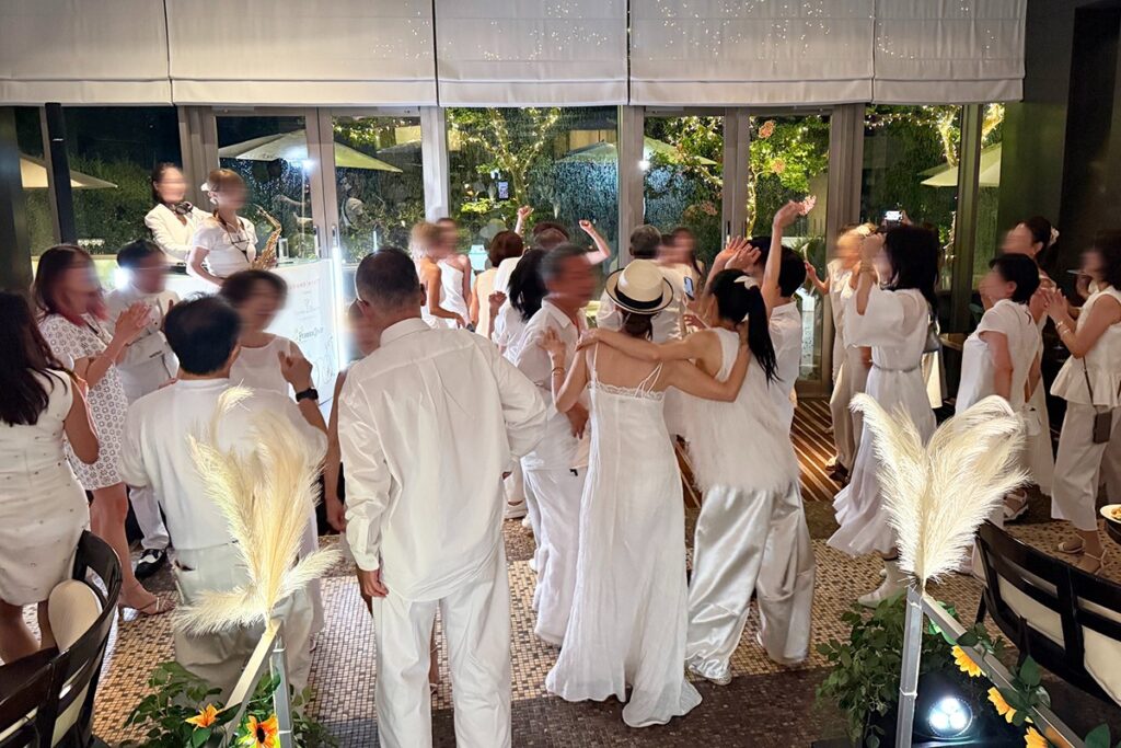 DJ, music and guests on the dance floor