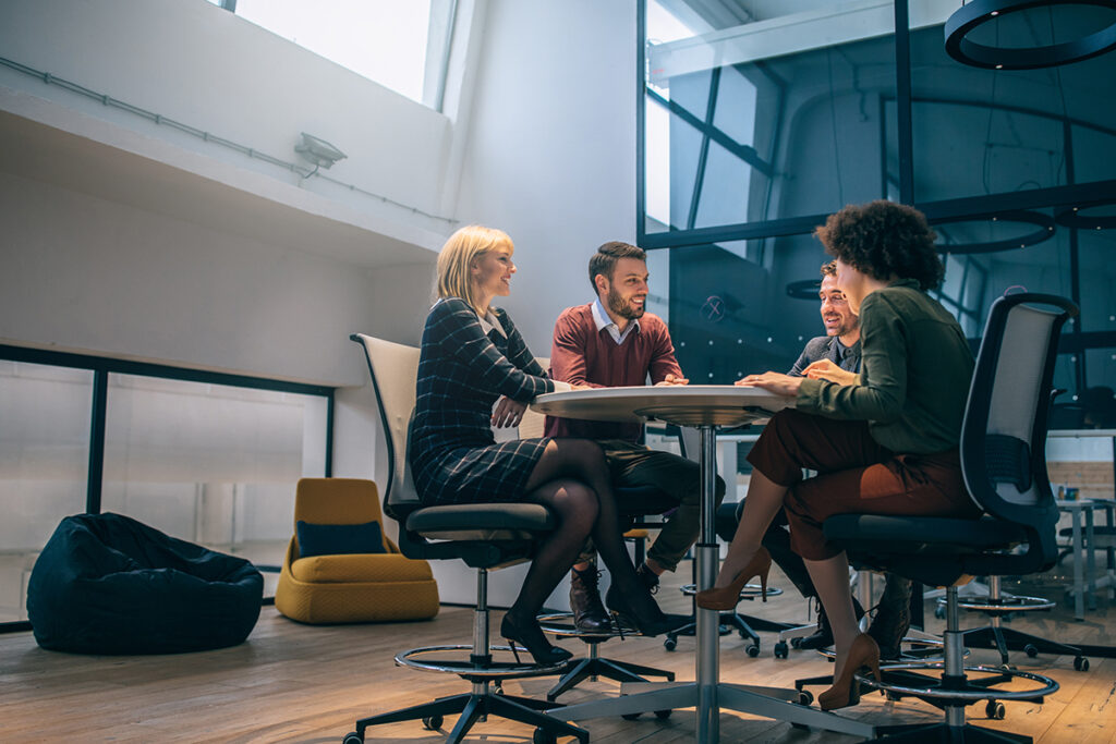 Group of coworkers in a business planning session