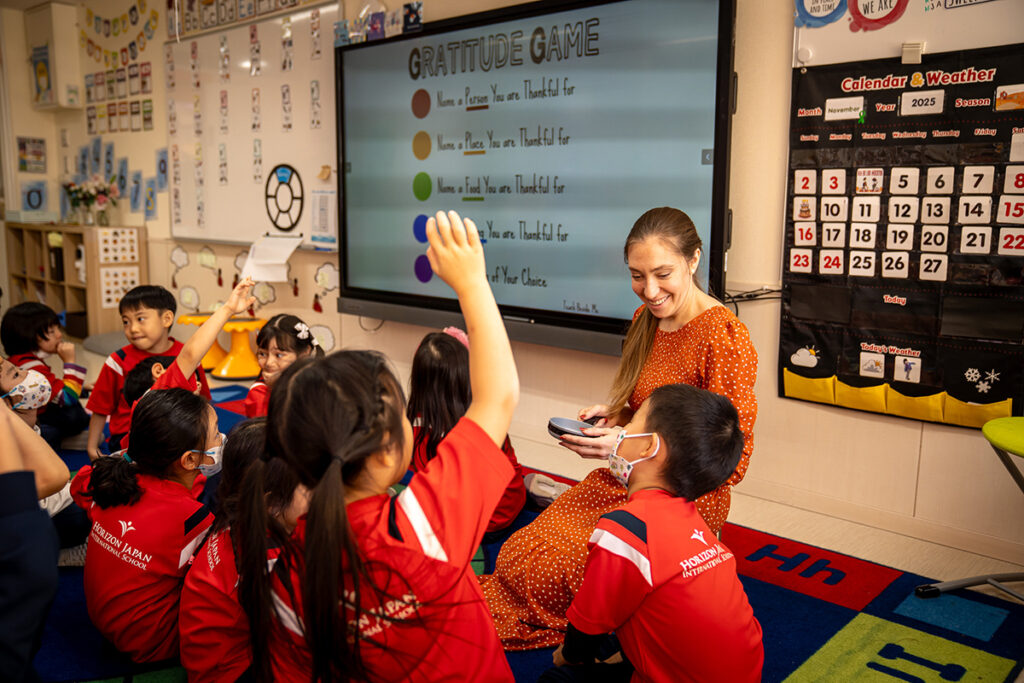 Tokyo International Schools Teacher and Students