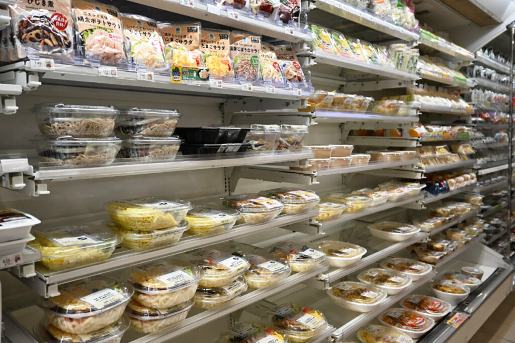 Family Mart store shelves
